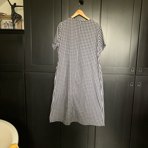 Black and White Gingham Maxi Dress with Design XL - Picture 5 of 8